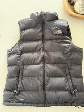 The North Face Men's Down Puffer Vest in Dark Gray